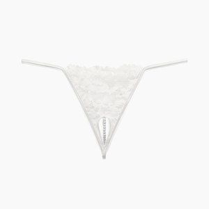 CROTCHLESS STRING OF PEARLS THONG